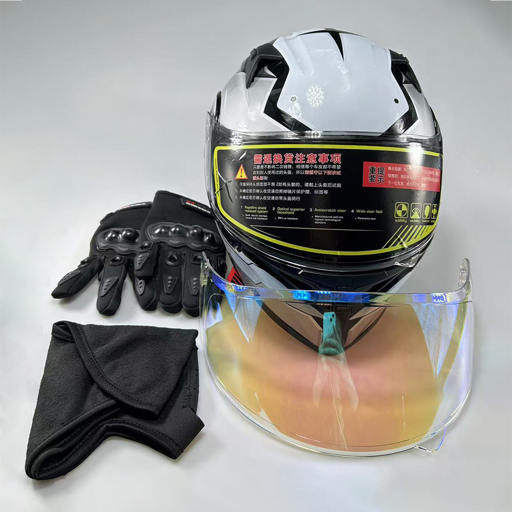 Silver with double visor women men flip up windshield can be used for motorcycle bicycle riding